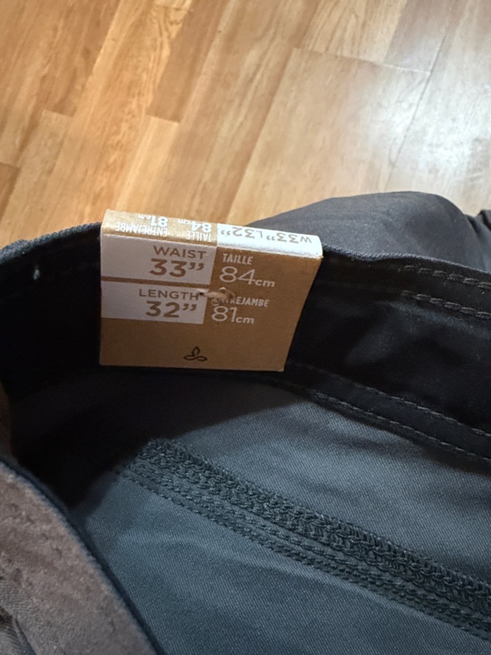 prAna Stretch Zion Pant - Water Repellent / Roll-up Hem - Grey - Picture 13 of 14